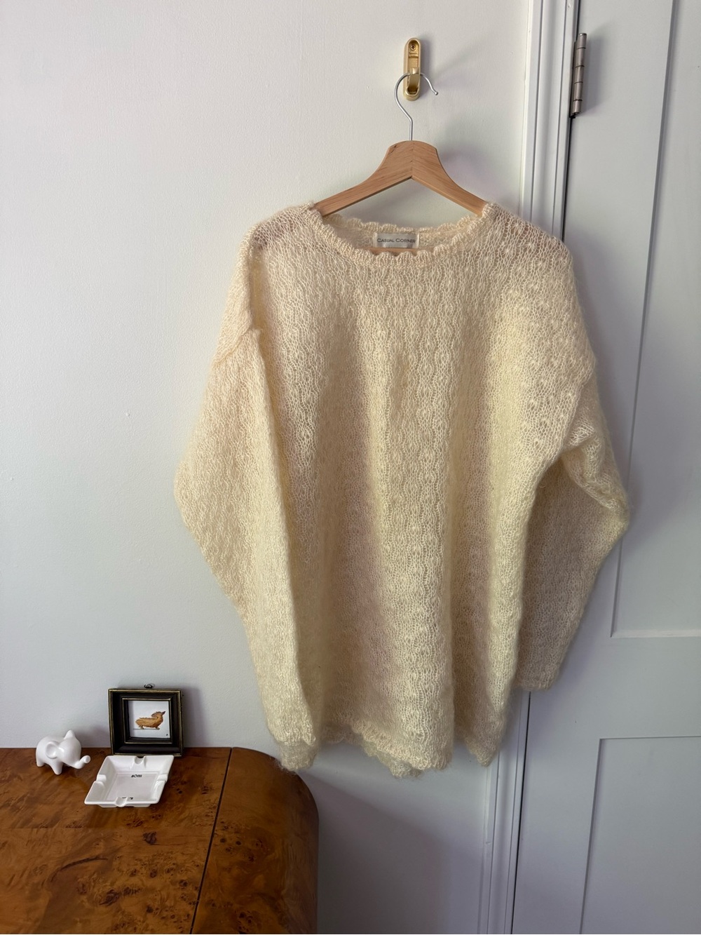Vintage alpaca blend delicate knit mini dress size medium/large